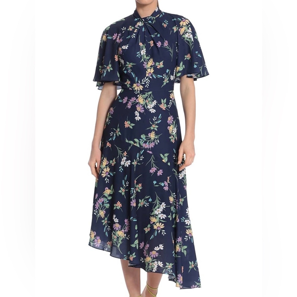Maggy London Navy Floral Maxi Dress - Picture 8 of 11